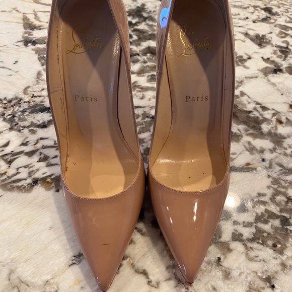 Christian Louboutin Nude Patent Leather Heels - Picture 10 of 14